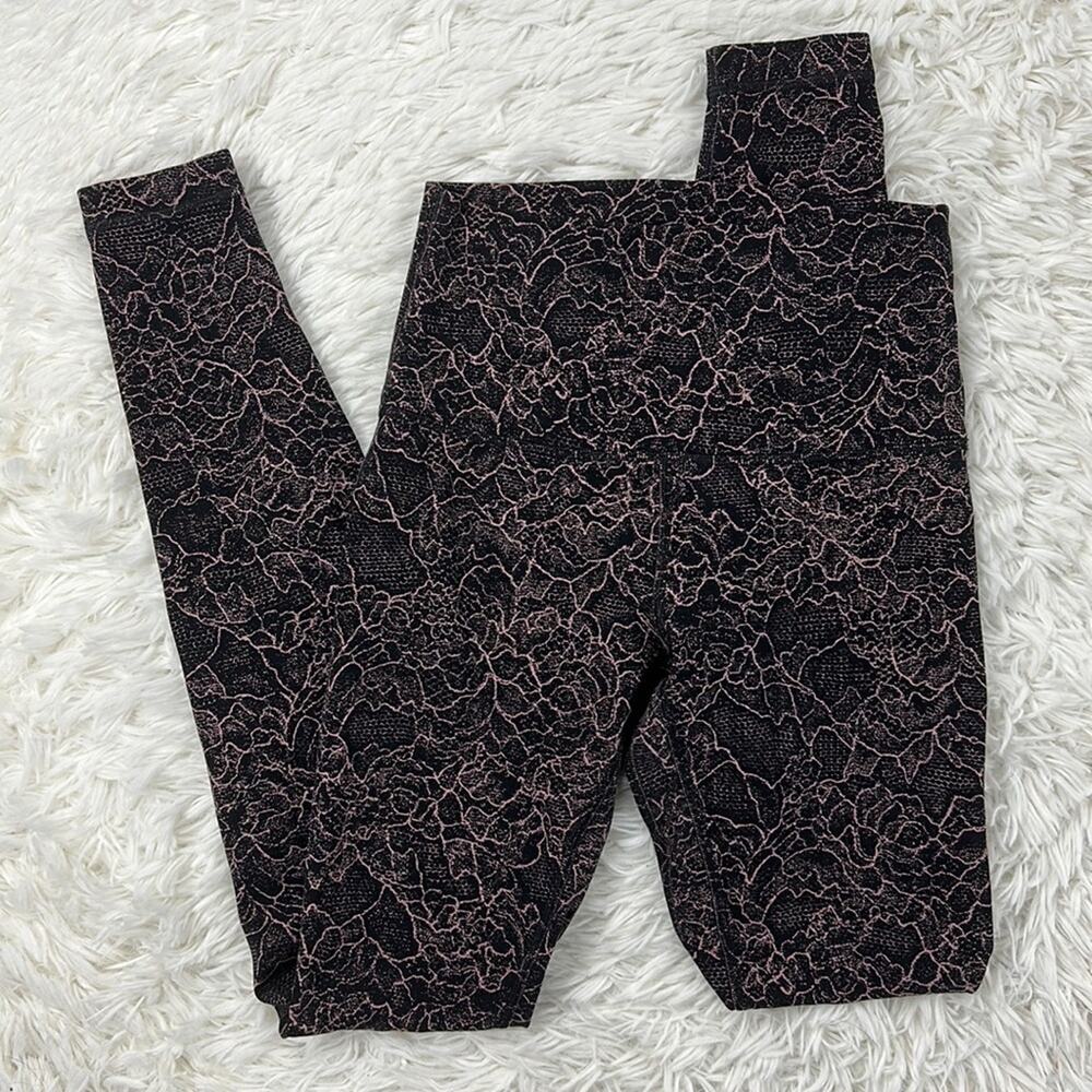 Lululemon Align Pant *Full Length 28" Lacescape Spanish Rose Black